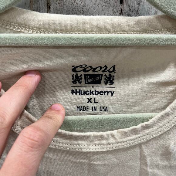 Coors Beer X Huckberry Collab 100% Supima Cotton T-shirt Men’s Size XL - Picture 3 of 7